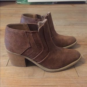 Brown Suede Booties
